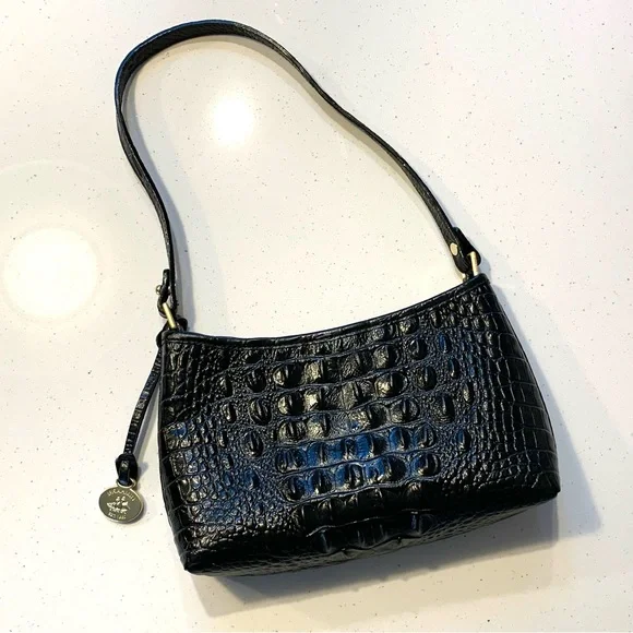 Brahmin Anytime mini croc shoulder bag - Picture 1 of 9